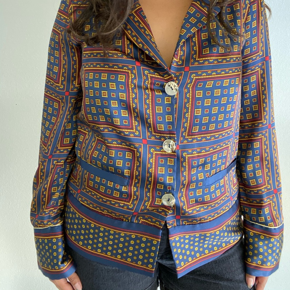 Zara Print Long Sleeve Top